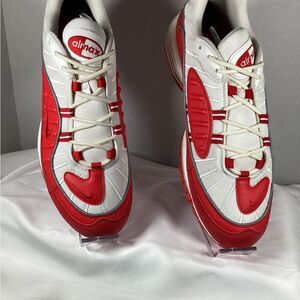 Pre Owned Great Condition Air Max University/ White Basketball Sneakers Size 13/